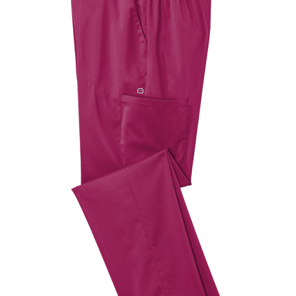 Men's Premiere Flex Cargo Pant medical workwear Print View Wine folded