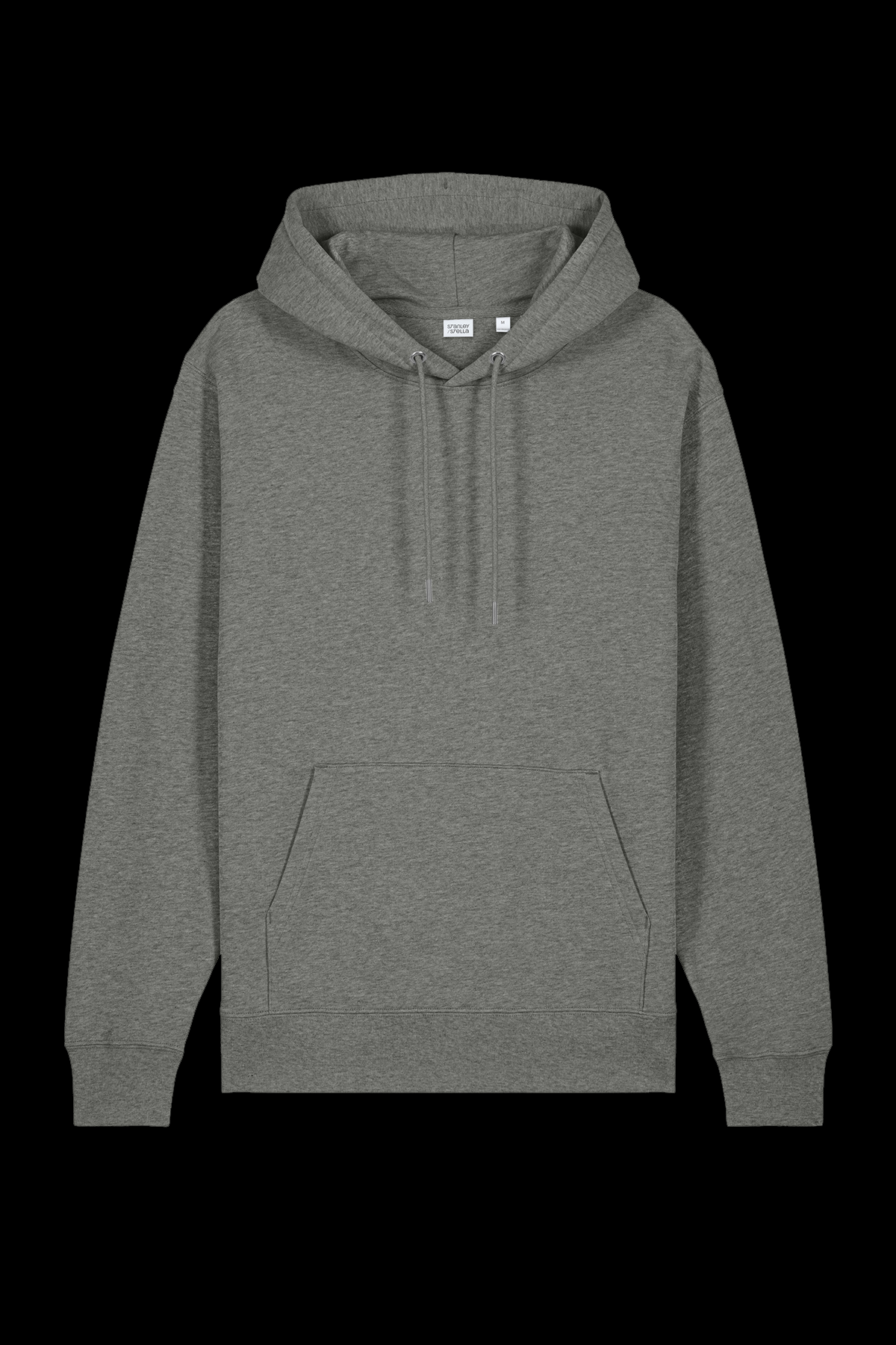 Lane 7 blank hoodie hooded sweatshirt in mid Heather with a front pocket and drawstrings, casual and comfortable for everyday wear.