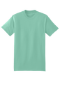 Hanes® Beefy-T® heavyweight 100% cotton short sleeve T-shirt in mint green, customizable at print view, soft and durable.