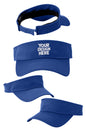 Black custom New Era visor with flat back design, featuring the Print-View logo on the front.