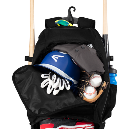 Baseball backpack with bat sleeves