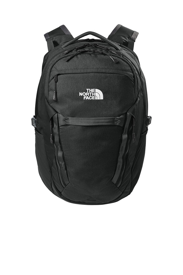 Black backpack with The North Face logo (print view ) 