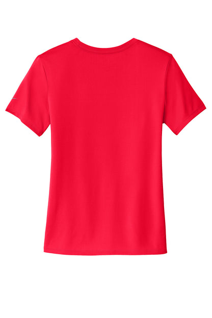 Nike Women's Swoosh Sleeve Legend T-shirt in university red, featuring a classic Nike logo design on the front.