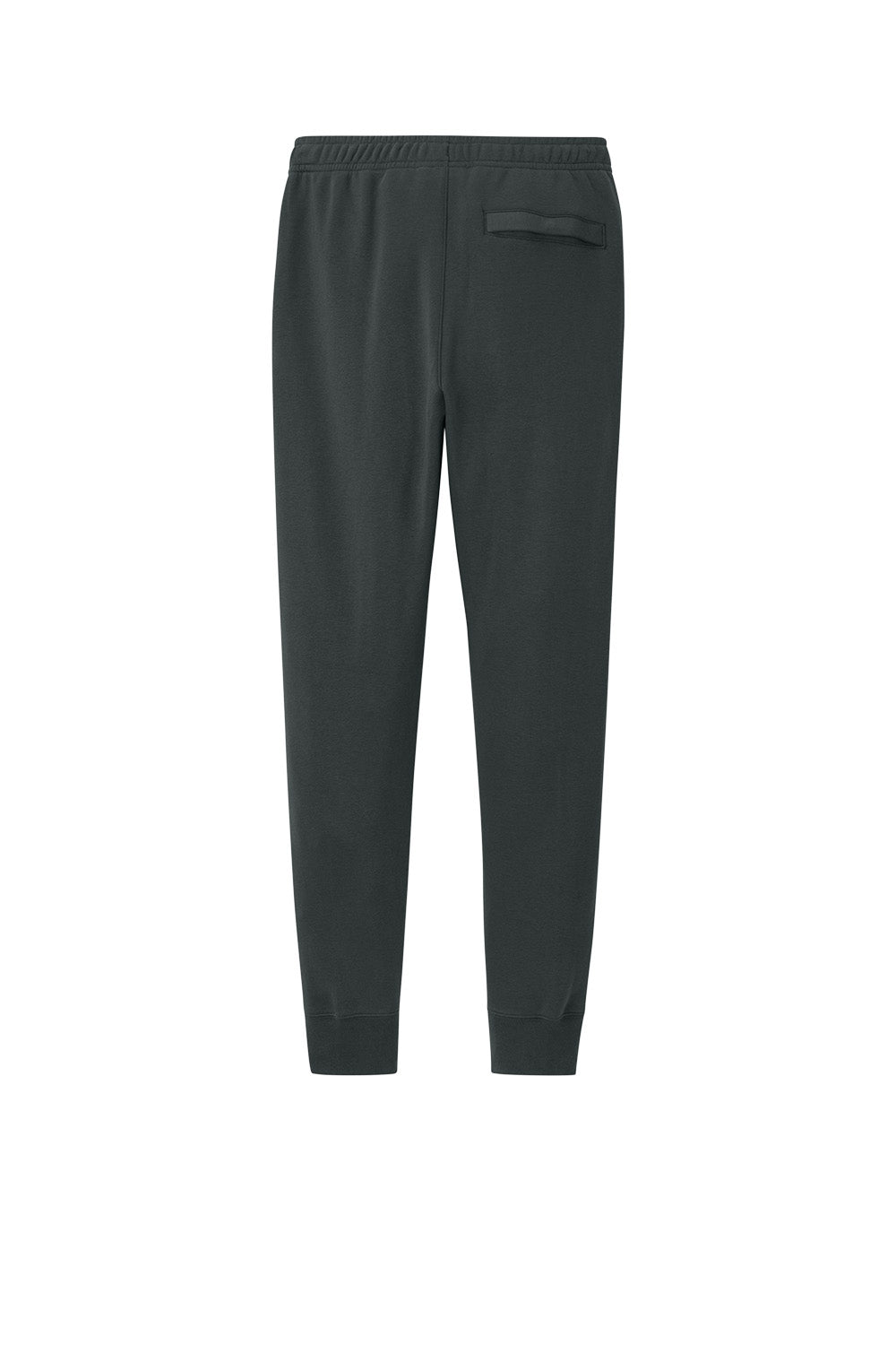 Anthracite Nike Club Fleece Jogger pants by Print-View, showing the relaxed fit and soft fleece material on a flat back view.