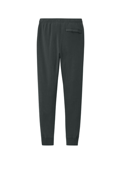 Anthracite Nike Club Fleece Jogger pants by Print-View, showing the relaxed fit and soft fleece material on a flat back view.