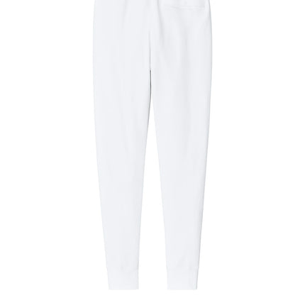 Nike Club Fleece Jogger back view in white — comfortable back pockets and customizable embroidery option