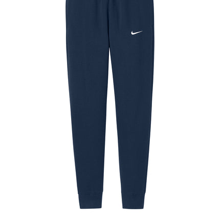  Nike Club Fleece Jogger front view in  MidnightNavy— bold color, soft brushed fleece, personalization available