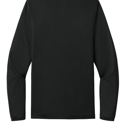 : Nike Team Legend Long Sleeve Tee back view - black - durable polyester - personalization option