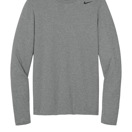 Nike Team Legend Long Sleeve Tee front view - gray - Dri-FIT performance - custom print available

Back: Nike Team Legend Long Sleeve Tee back view - red - lightweight polyester - personalization option