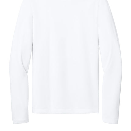 Nike Team Legend Long Sleeve Tee front view - whitte - team training tee - customizable by Print-View