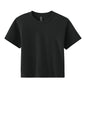 Black Next Level Apparel Women's Heavyweight Boxy Tee, Blast Tee style, shown from the front flat view.