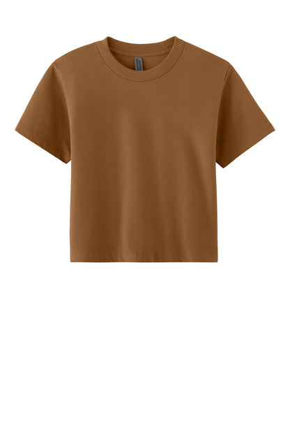 Next Level Apparel Women's Heavyweight Boxy Tee Blast Tee in clay color, flat front view, made by Print-View.