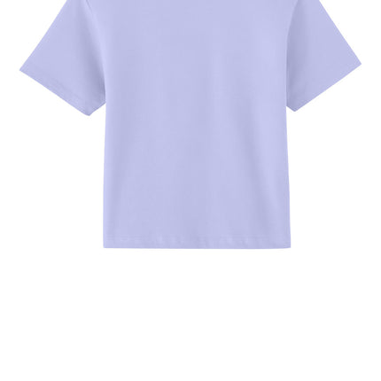 Women’s heavyweight boxy tee in mauve – flattering oversized back design