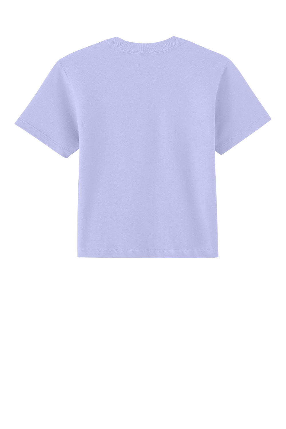 Next Level Apparel Women’s Heavyweight Boxy Tee Blast Tee in lavender, shown from the back with a relaxed fit and smooth fabric.