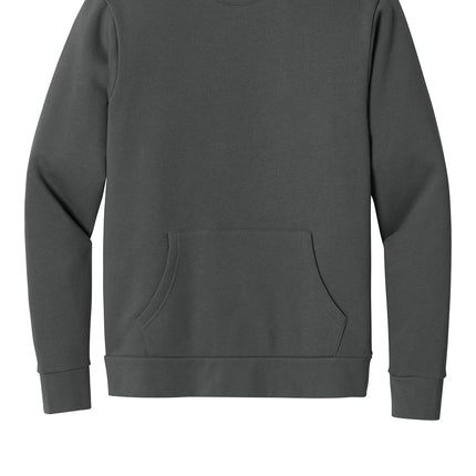 Next Level Apparel Santa Barbara Pocket Sweatshirt in heavy metal color, showing a front view with a chest pocket and soft fabric texture.