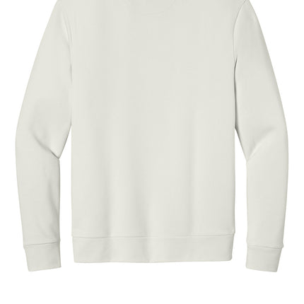Natural-colored Next Level Apparel Santa Barbara Pocket Sweatshirt with front pocket and soft fabric, shown flat back view.
