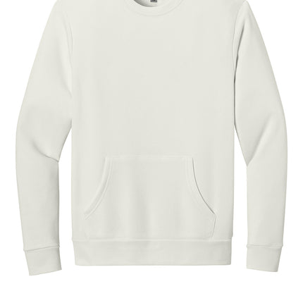 Next Level Apparel Santa Barbara pocket sweatshirt in natural color, front view showing soft fabric and casual style.