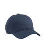 Navy Print View unstructured baseball cap with printed design, made by Print View, featuring a relaxed fit and curved brim.