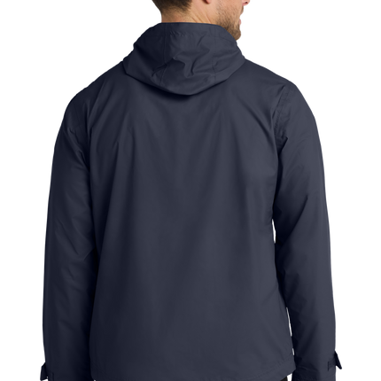 rain jacket in navy color print view