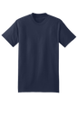 Navy Hanes Beefy-T heavy-duty 100% cotton short sleeve T-shirt, customizable at print view.