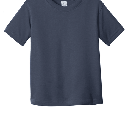 Navy Toddler Fine Jersey Tee – Soft Cotton Custom T-Shirt for Kids by Print View