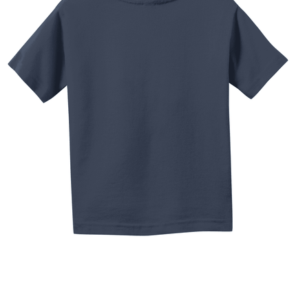 Navy Toddler Fine Jersey Tee – Soft Cotton Custom T-Shirt for Kids by Print View back