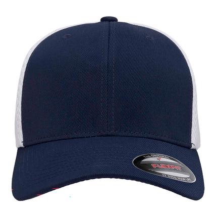 Navy Mesh Fitted Hat Print View