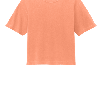 Neon Cantaloupe Mint Comfort Colors Boxy Tee for Women – heavyweight, garment-dyed with custom print