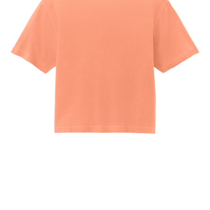 Neon Cantaloupe Mint Comfort Colors Boxy Tee for Women – heavyweight, garment-dyed with custom print Back