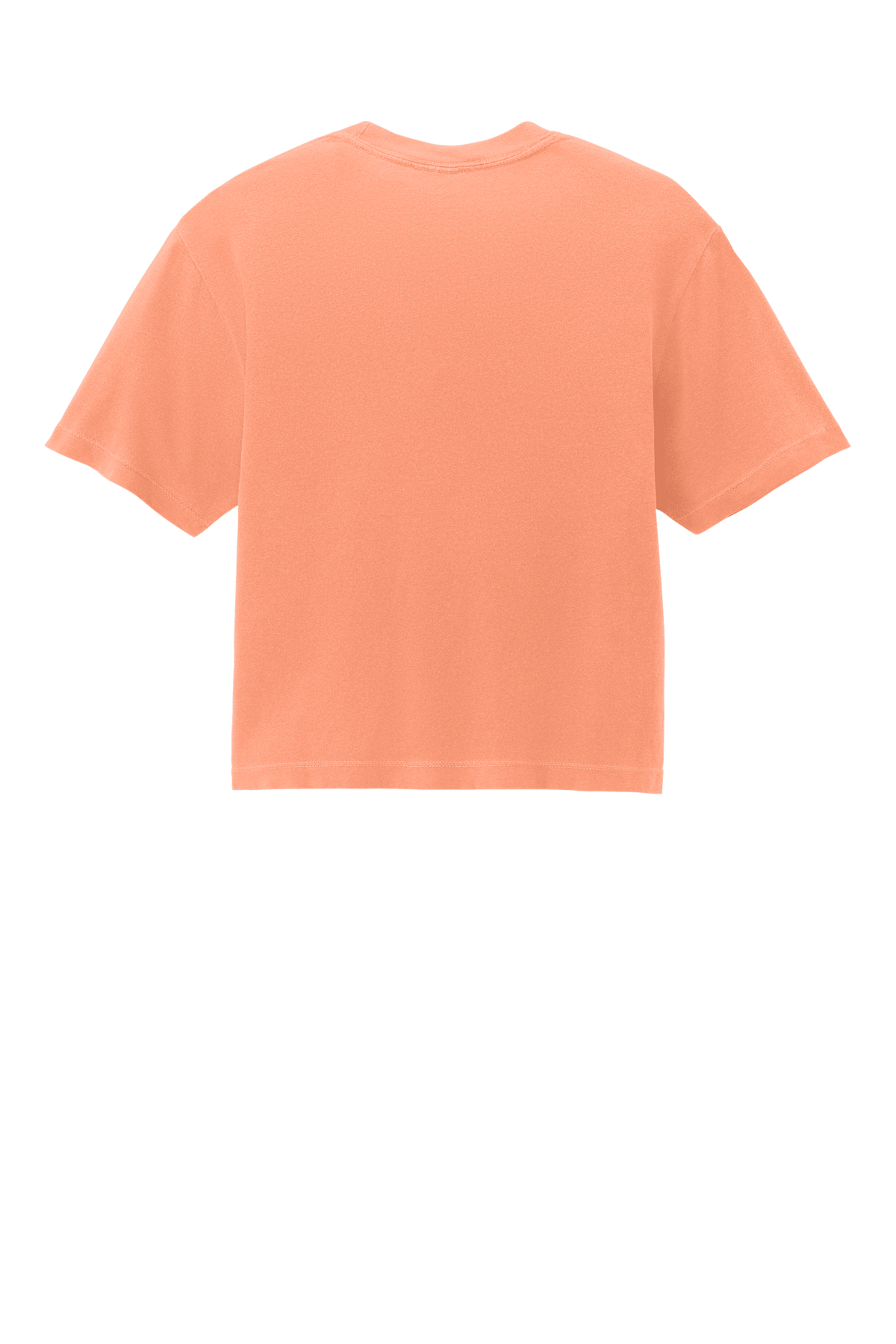 Comfort Colors women's neon cantaloupe mint crop top with relaxed fit and garment-dyed heavyweight boxy tee featuring custom print.