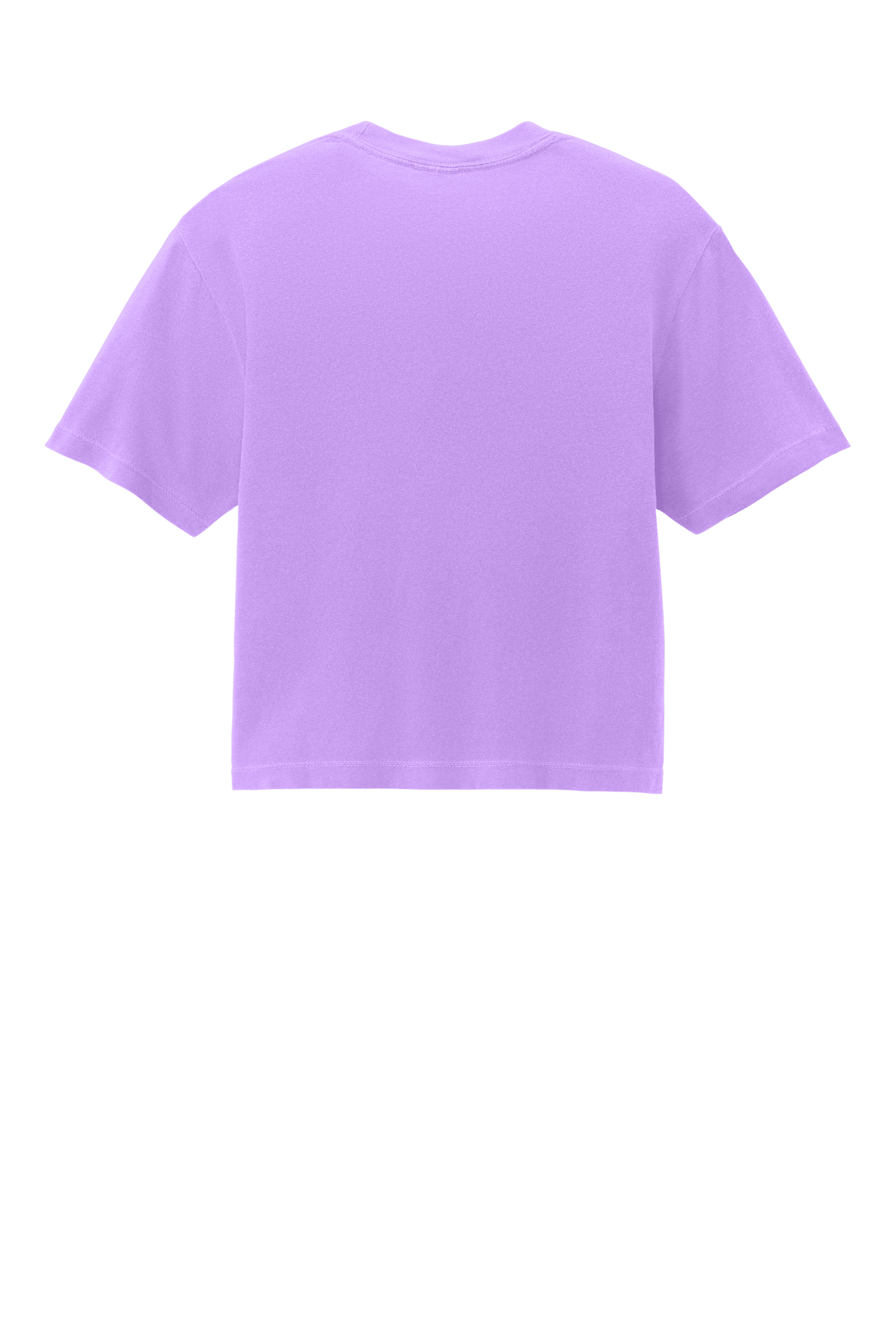 Comfort Colors women's neon violet mint heavyweight boxy crop top with garment-dyed finish and relaxed fit, featuring a custom print on the back.
