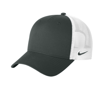 dark grey white nike snapback print view