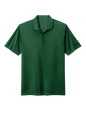 Nike men's Dri-FIT polo shirt in forest green with a printed design, showcasing the breathable athletic fabric and classic polo style.