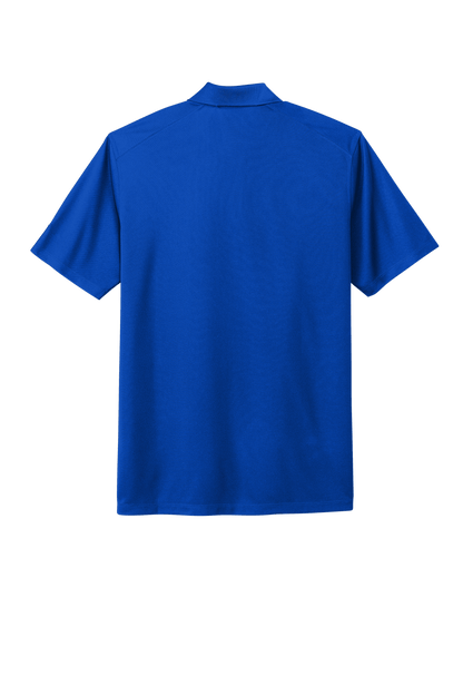Nike men's Dri-FIT polo shirt with blue print, shown from the back, featuring a comfortable fit and breathable sports fabric.