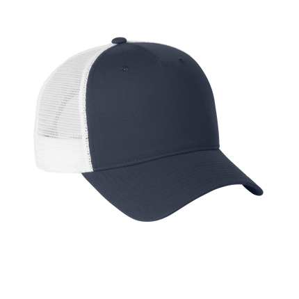 nike navy white trucker hat print view