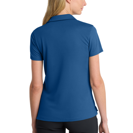Nike Women's Dri-FIT Polo Shirt Print  View Blue back