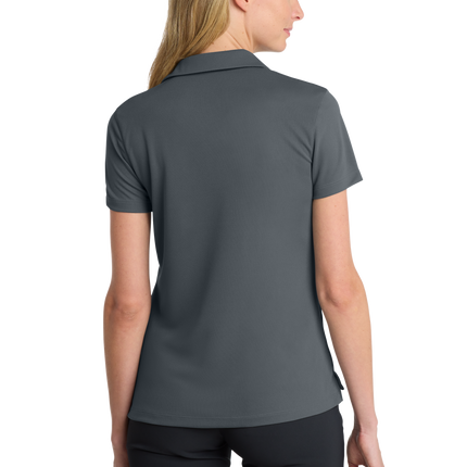 Nike Women's Dri-FIT Polo Shirt Print  View Charcoal Grey back
