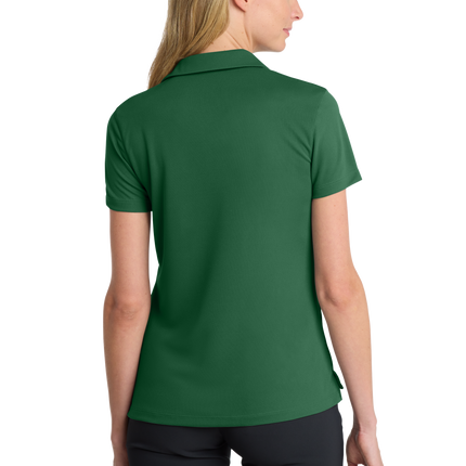 Nike Women's Dri-FIT Polo Shirt Print  View Forest Green Back