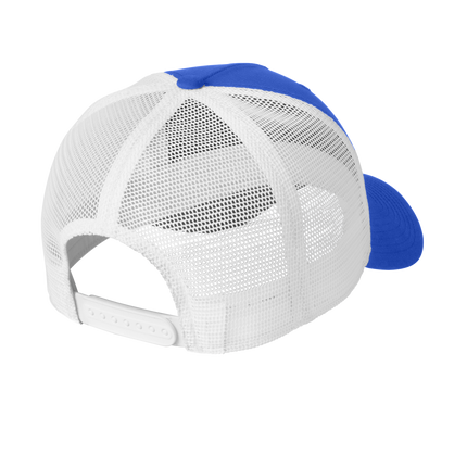 blue white nike trucker hat
