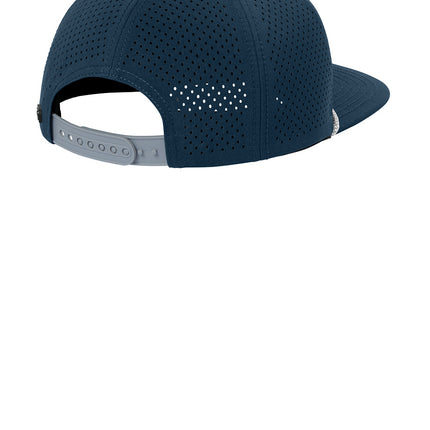 OGIO 5-Panel Rope Performance Cap back view - navyblue - adjustable 7-position snapback and personalization area by Print-View