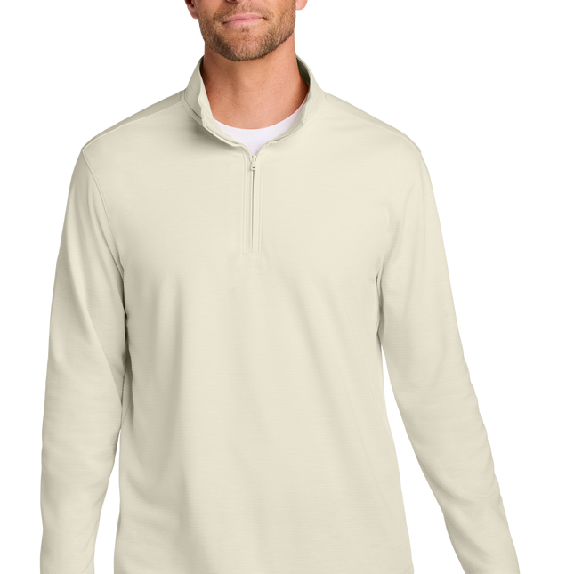 off white cream color quarter zip sweatshirt print view