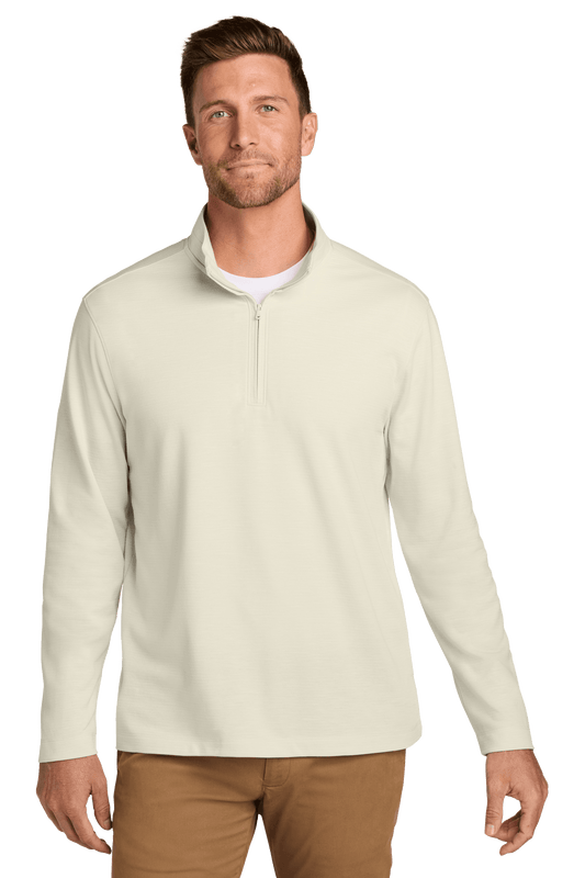 Off-white Port Authority Print View quarter zip lightweight pullover sweatshirt, 1/4-zip design, casual and comfortable.