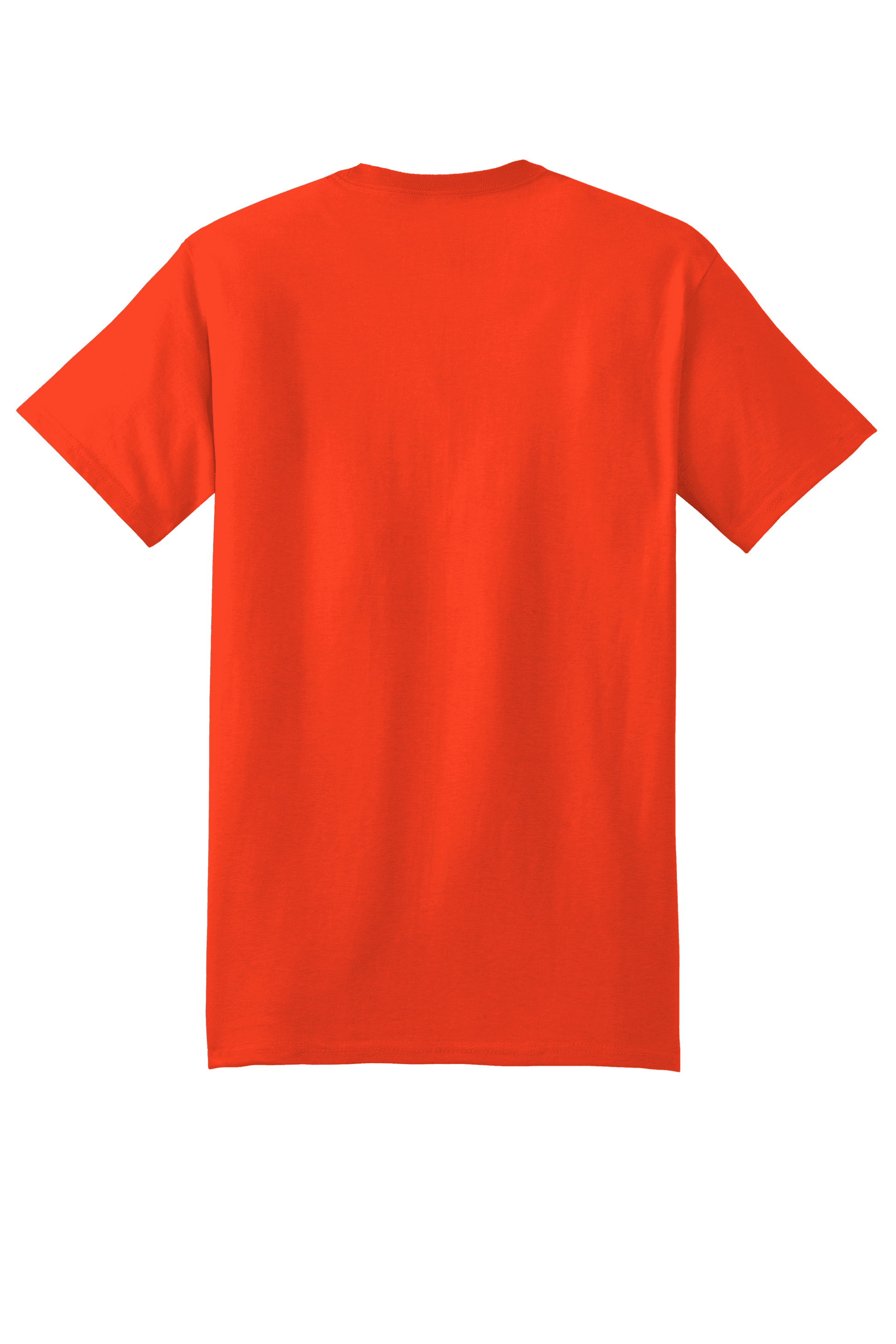 Orange Hanes Beefy-T heavyweight 100% cotton short sleeve T-shirt with customizable back design.