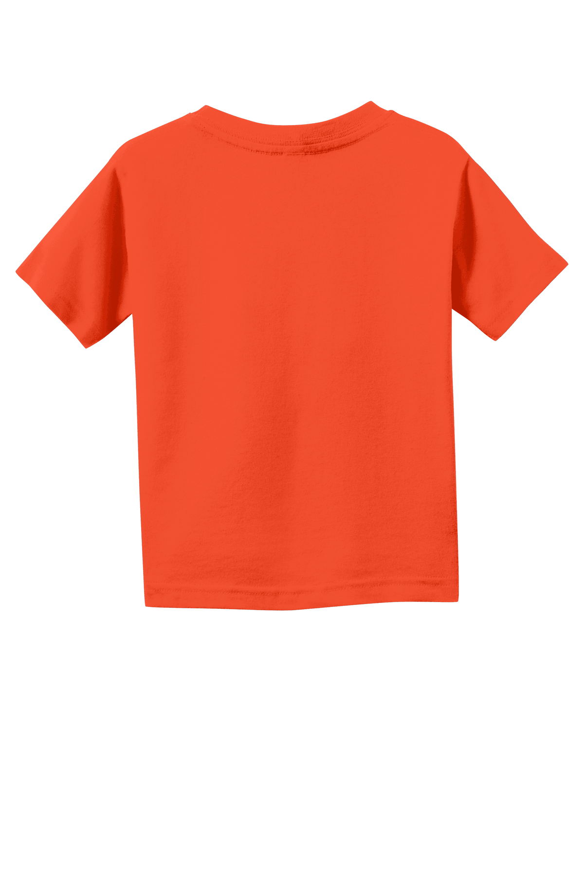 Back view of an orange Rabbit Skins toddler fine jersey cotton T-shirt, soft and comfortable custom kid's T-shirt by Print View.