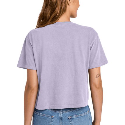 Orchid Mint Comfort Colors Boxy Tee for Women – heavyweight, garment-dyed with custom print Model back
