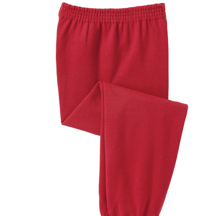 Port & Co Youth Core Fleece Sweatpant - red - personalized kids jogger 7.8oz 50/50 fleece by Print-View