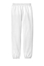 White Port & Co™ Youth Core Fleece Sweatpants with flat back design, made by Print-View, showcasing comfortable, casual athletic wear.