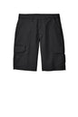 Black Red Kap® Industrial Cargo Short front view showing multiple utility pockets and durable fabric for workwear.