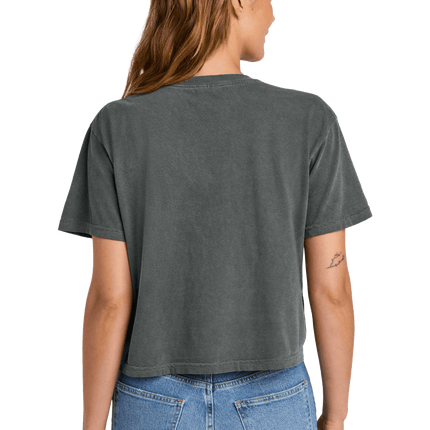 Pepper Comfort Colors Boxy Tee for Women – heavyweight, garment-dyed with custom print Model back