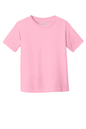Pink toddler fine jersey T-shirt by Rabbit Skins, soft cotton kid's T-shirt with a comfortable fit for young children.